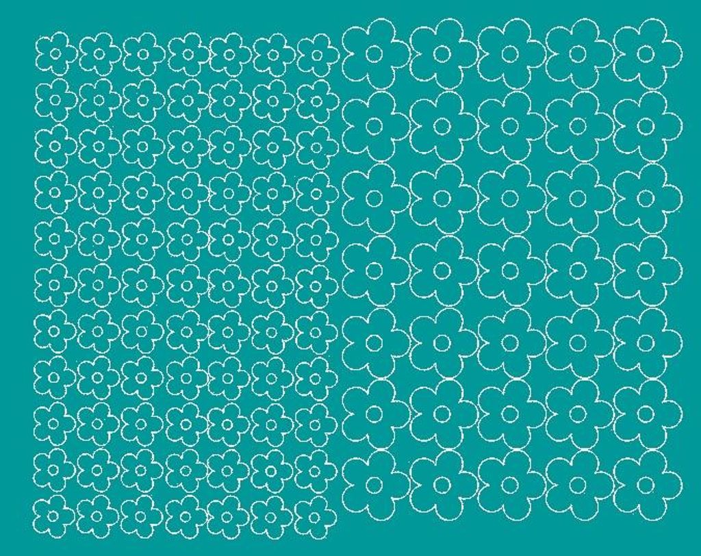 Aufkleber für Fahrradhelme, Blumen, 112 Stück, türkis glänzend
