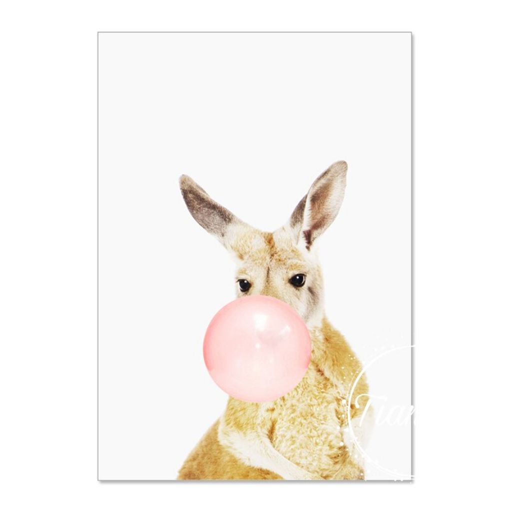 TPFLiving Kunstdruck LW-1304 (OHNE RAHMEN) Poster - Leinwand - Wandbild - Hochauflösender Giclée-Druck, langlebig und hochwertig - Giraffe, Zebra...