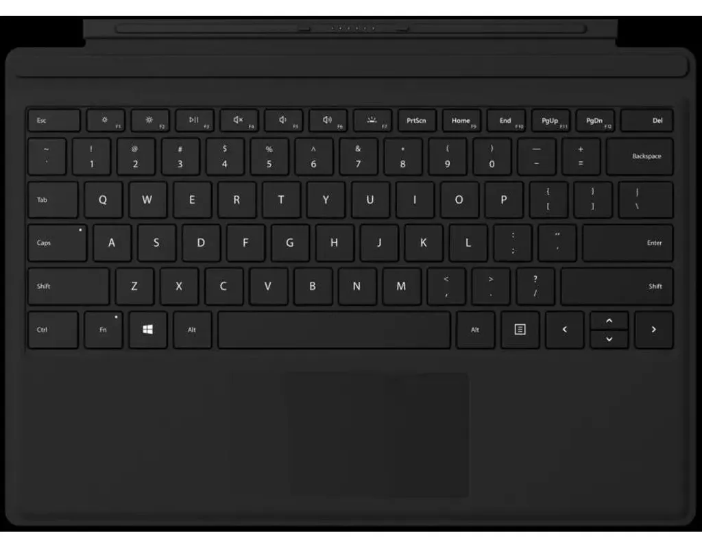 Microsoft Surface Go Type Cover Clavier Rétroéclairé Finition Noir Mat