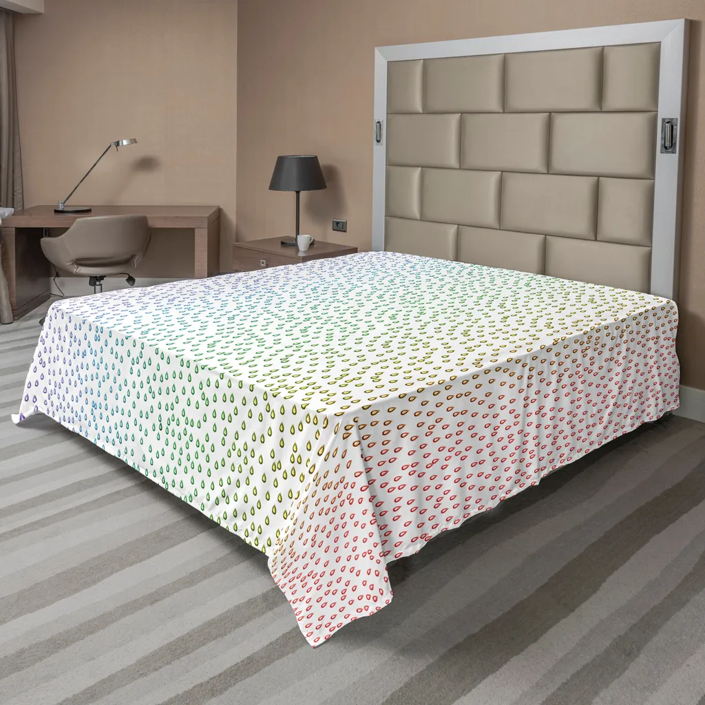 Drap plat ABAKUHAUS Gradient Downpour multicolore King Size 266x260 cm