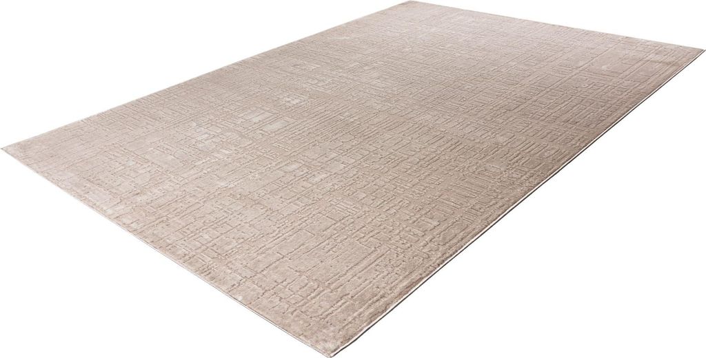 Lalee Gala 3D Vloerkleed Beige 200x290 cm - Modernes, niedrigfloriges Japandi-Design für Wohnzimmer und Schlafzimmer