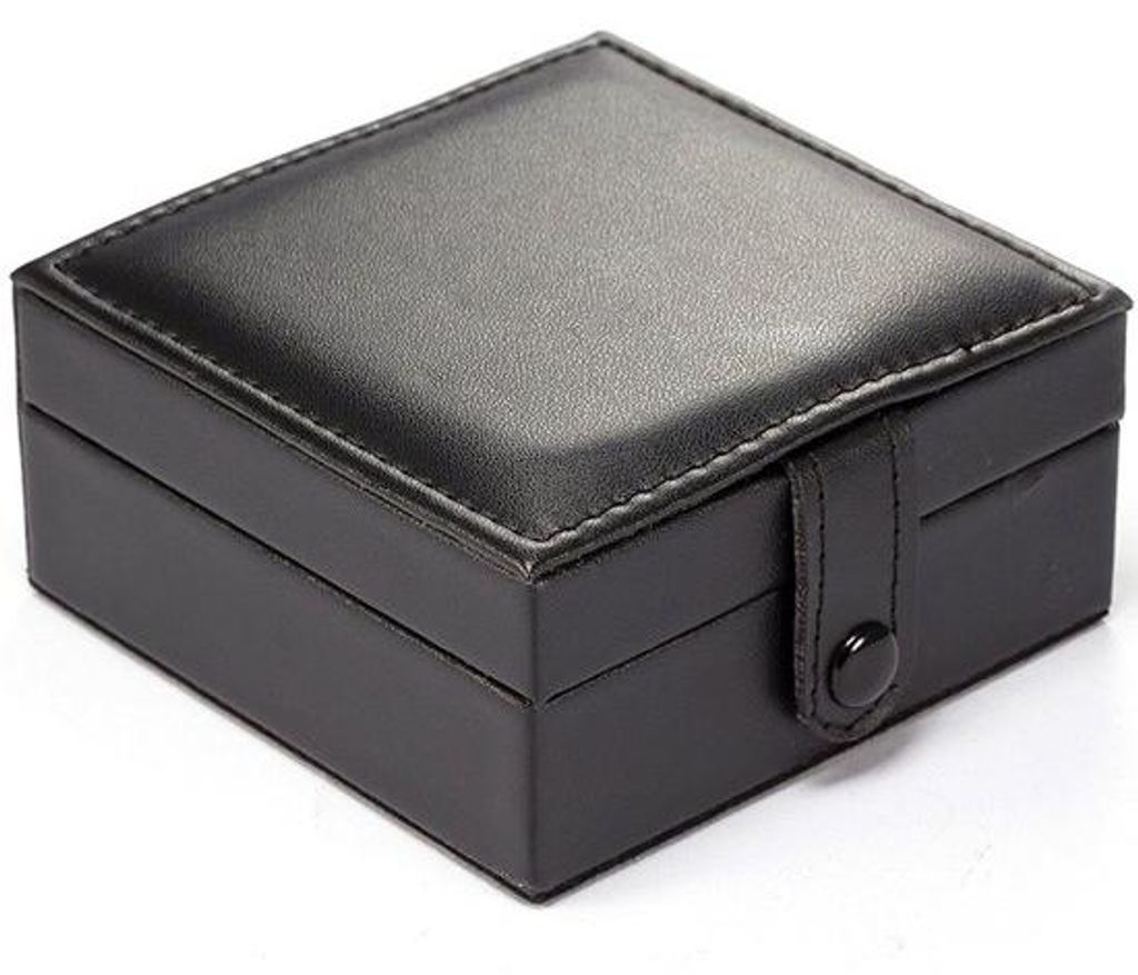 Leather Armbanduhrenbox Kunstleren Armbanduhrenbox aus Leder Schwarz