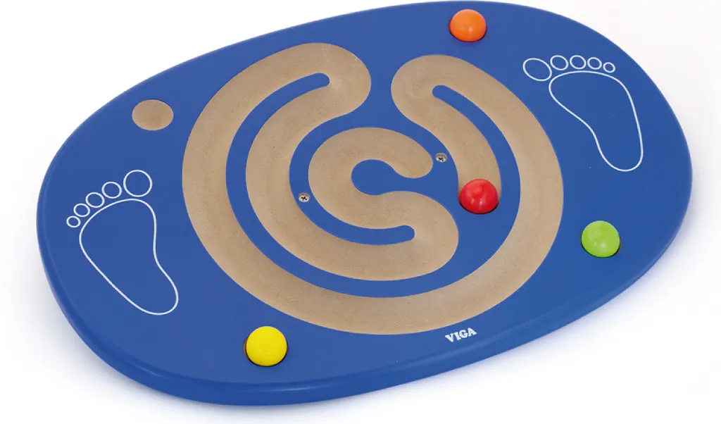 Viga Sensory Planche d'Équilibre en Bois avec Labyrinthe et 3 Billes