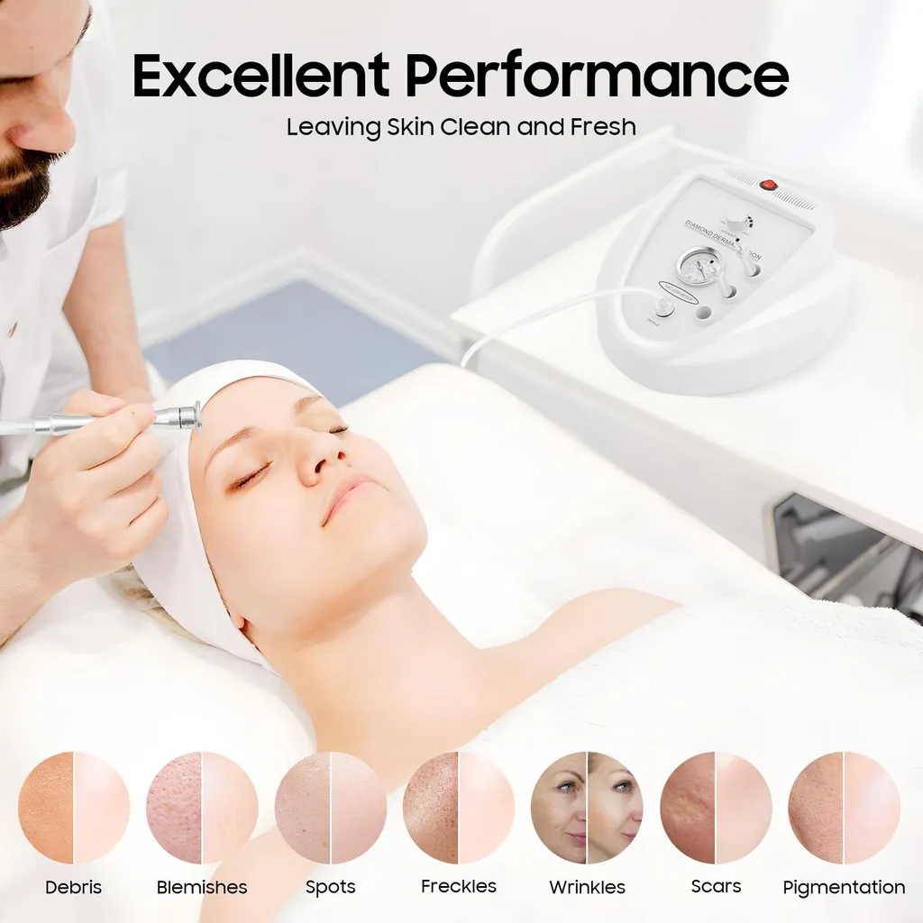 Microdermabrasion diamant pour lisser la peau et réduire les pores