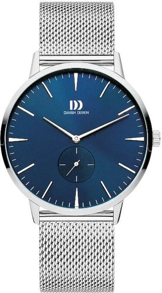 Montre Quartz Homme Danish Design IQ68Q1250 Cadran Bleu Argenté