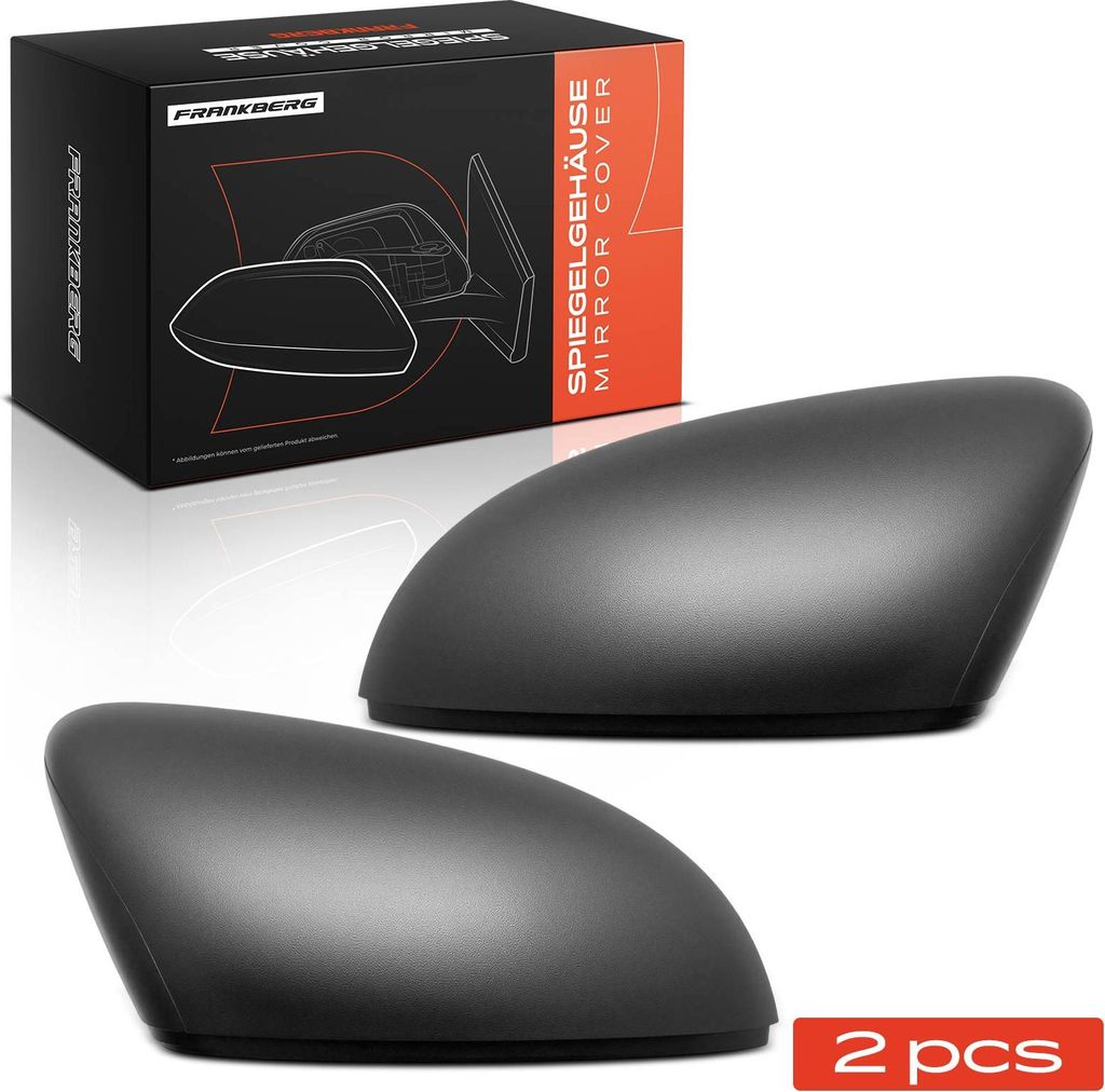 Frankberg 2x Spiegelkappe Vorne Links Rechts für Seat Toledo IV KG3 Skoda Fabia III NJ5 Rapid NH3 2012-2022
