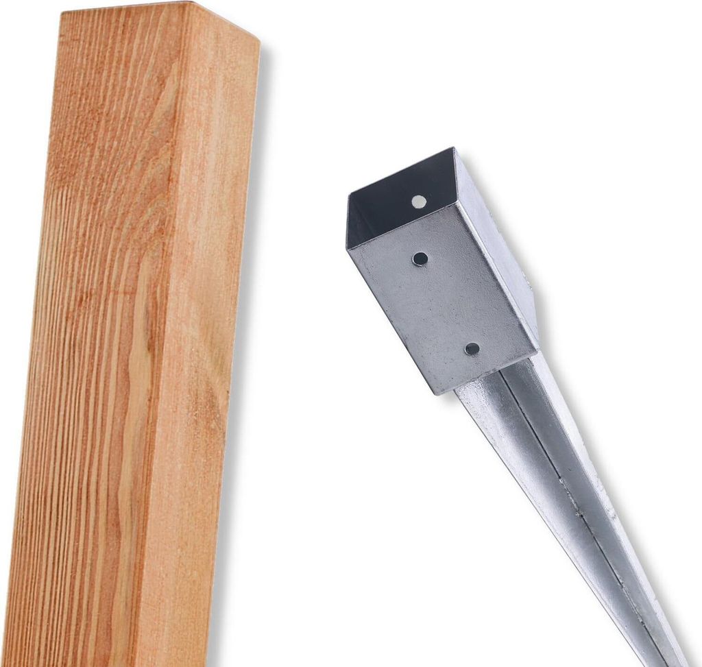 Kantholz Lärche 90x90 Mm – 220 Cm Lang, 4 Stück, Sägerau, Für Zaunpfosten & Balken