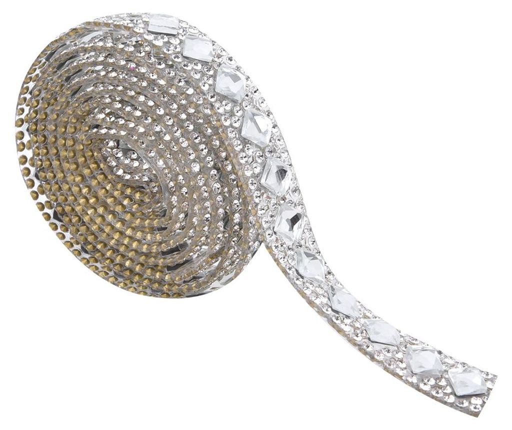 2 Yard Hotfix Kristallglas Strass Kette Band Trim DIY Hochzeit Kleid Schuhe Tasche DekorationStil C