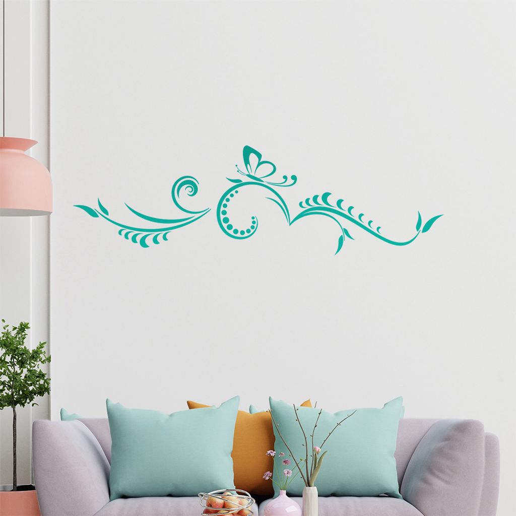 kleiner Schmmetterling - Tribal Wandtattoo in 6 Größen - Wandaufkleber Wall Sticker - Dekoration, Küche, Wohnzimmer, Schlafzimmer, Badezimmer