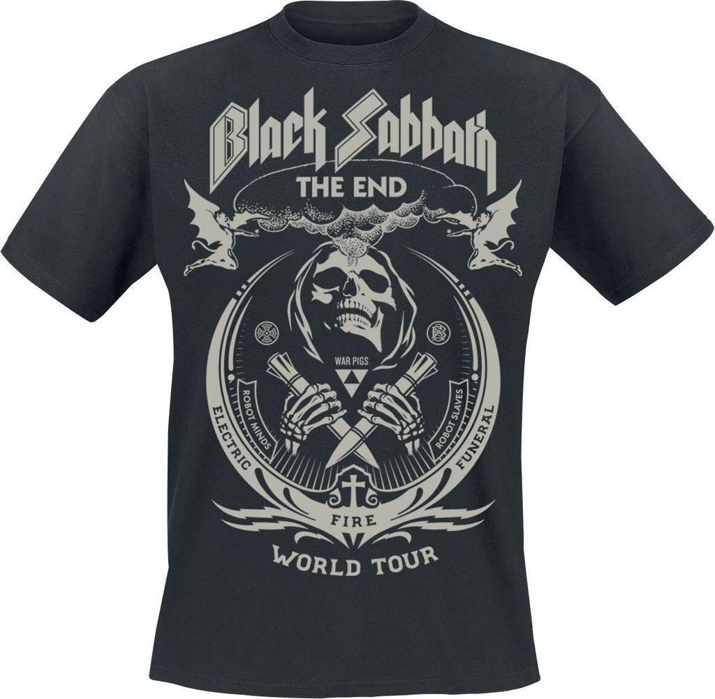 Black Sabbath T-Shirt Uni The End Grim Reaper schwarz 3XL
