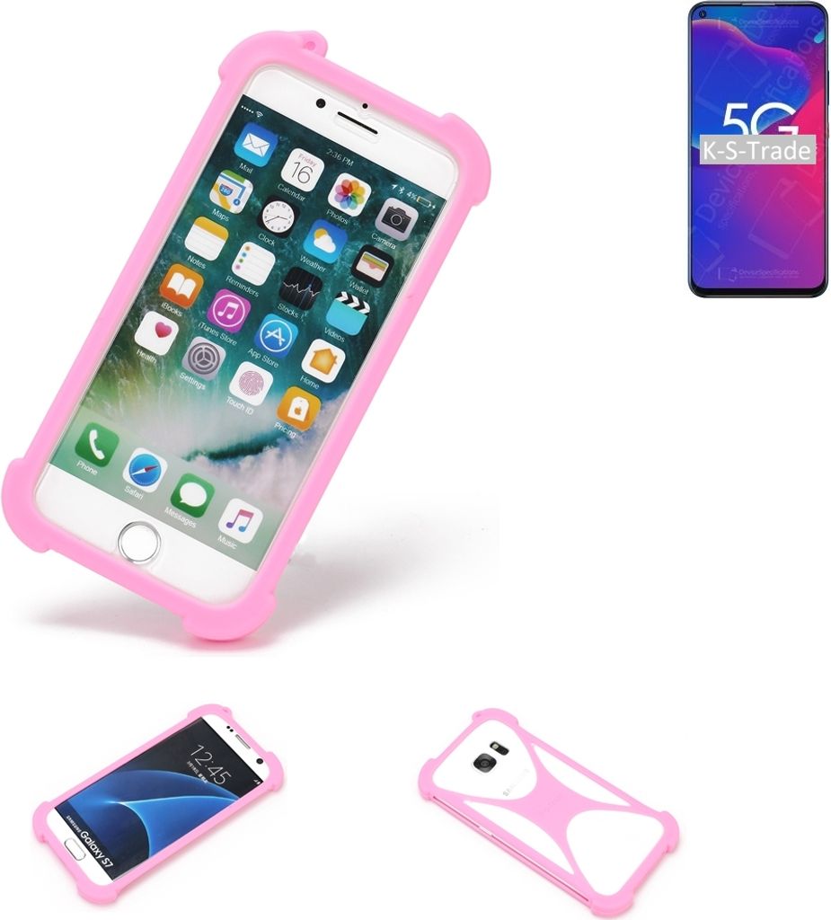 K-S-Trade Handy Hülle kompatibel mit ZTE Axon 11 SE Schutz Hülle Bumper Silikon Schutz Hülle Cover Case Silikoncase Silikonbumper TPU Softcase