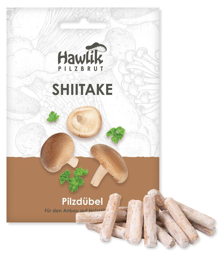 Hawlik Pilzbrut Shiitake Dübel – 20 Pilzdübel, Pilze Produktbild 