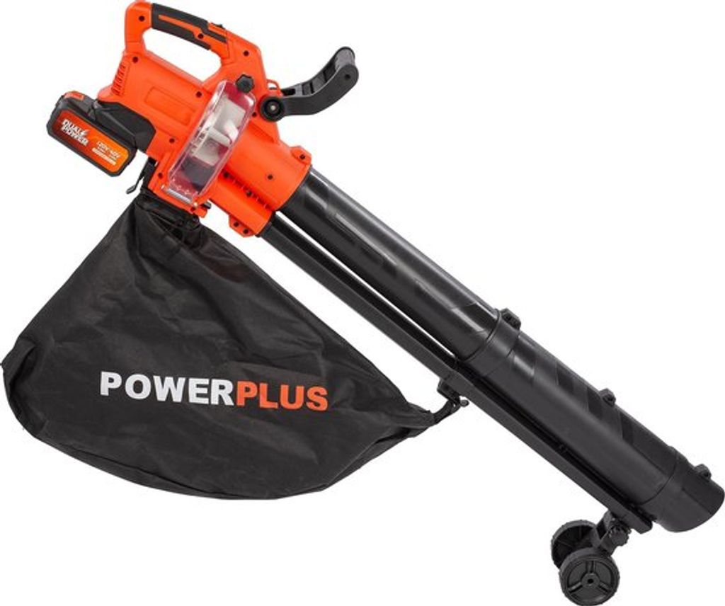 Powerplus Dual Power POWDPG75270 Akku Laubbläser - 40V - Blasen / Saugen / Zerkleinern - 45 L Auffangbeutel - 15:1 Volumenreduzierung - Ohne Akku ...