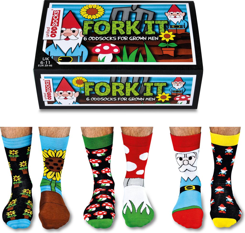 Verrückte Socken Oddsocks Fork It für Männer im 6er Set Produktbild 