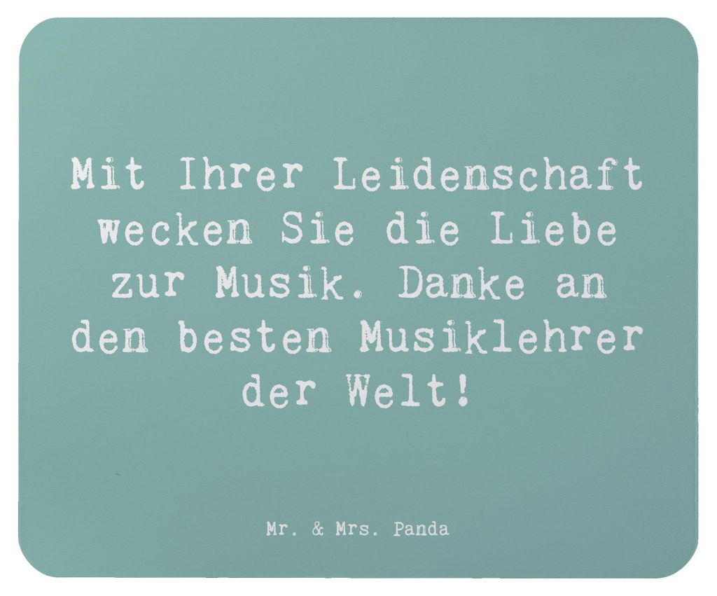Mr. & Mrs. Panda Mauspad Spruch Musiklehrer Liebe - Meeresbrise - Geschenk, handgefertigt, Bedanken, laptop, Begeisterung, Gesang, Danke, Leidensch...