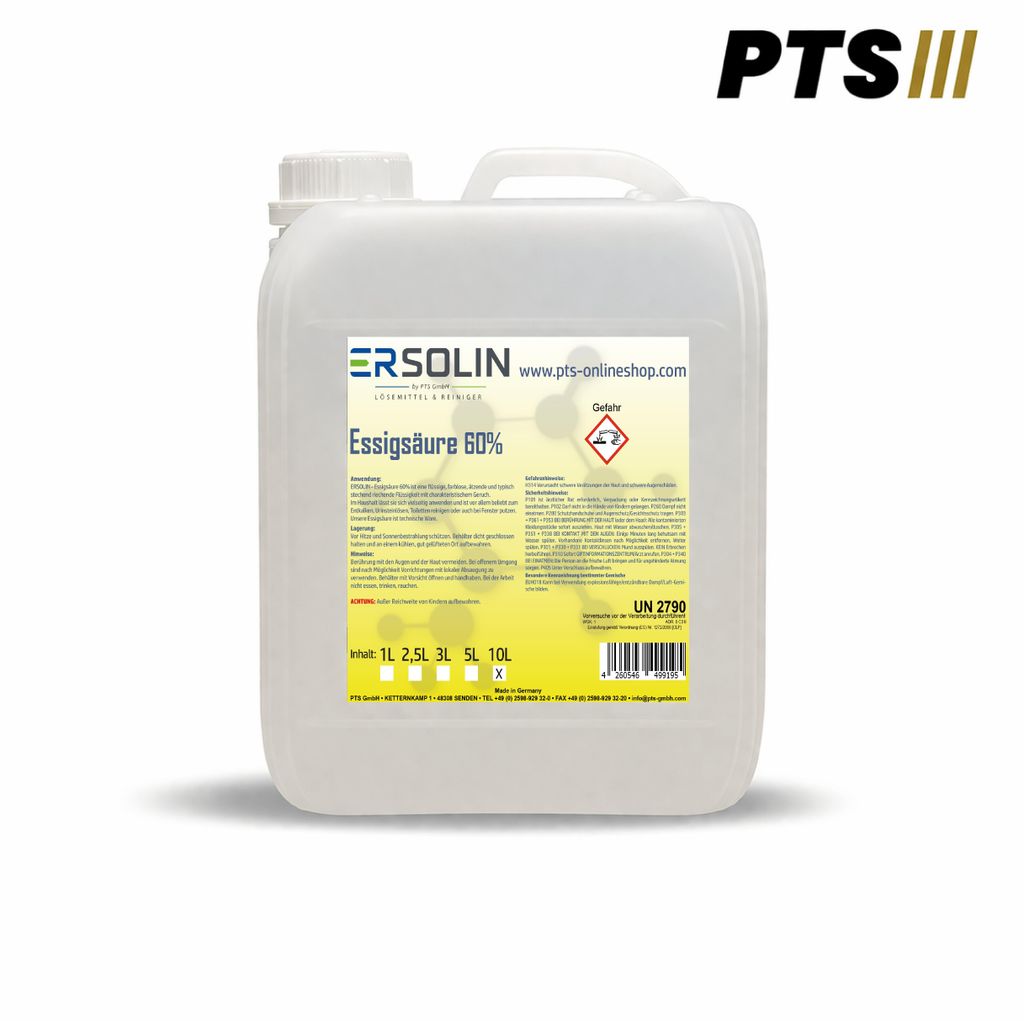 Essigsäure 60% 10 L Entkalker Reiniger sehr ergiebig auch Produktbild 