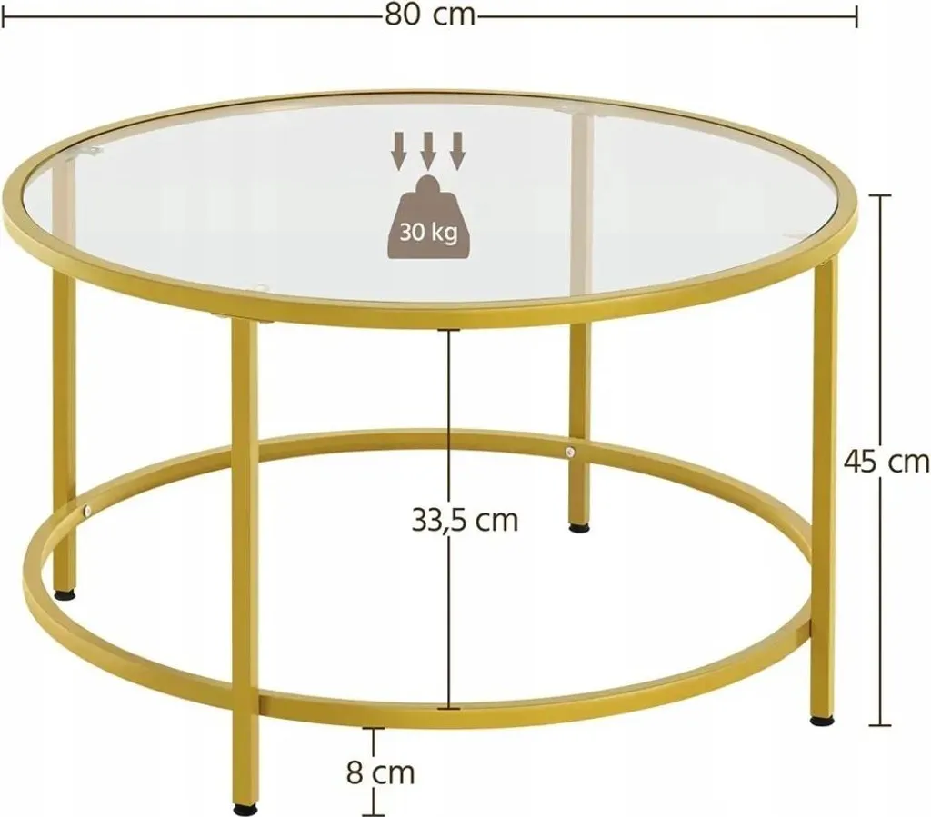 Table pliante 592576 moutarde or en verre trempé et métal robuste