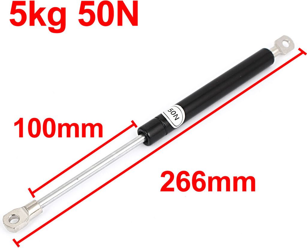 Gasdruckfeder 5kg/50N Gasdruckdämpfer Kompressionsfeder Scharnier Türheber Gasdämpfer auto zubehör 266mm Silber