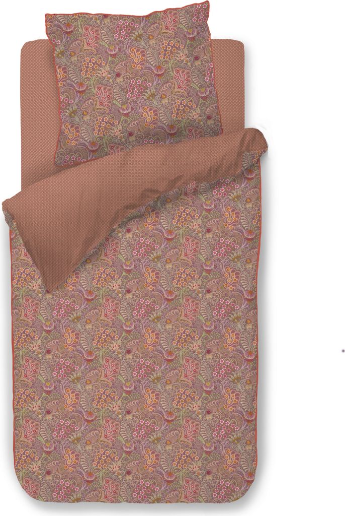 Pip Studio Perkal-Bettwäsche-Garnitur Kitenge Farbe Terrakotta Größe 135x200+80x80