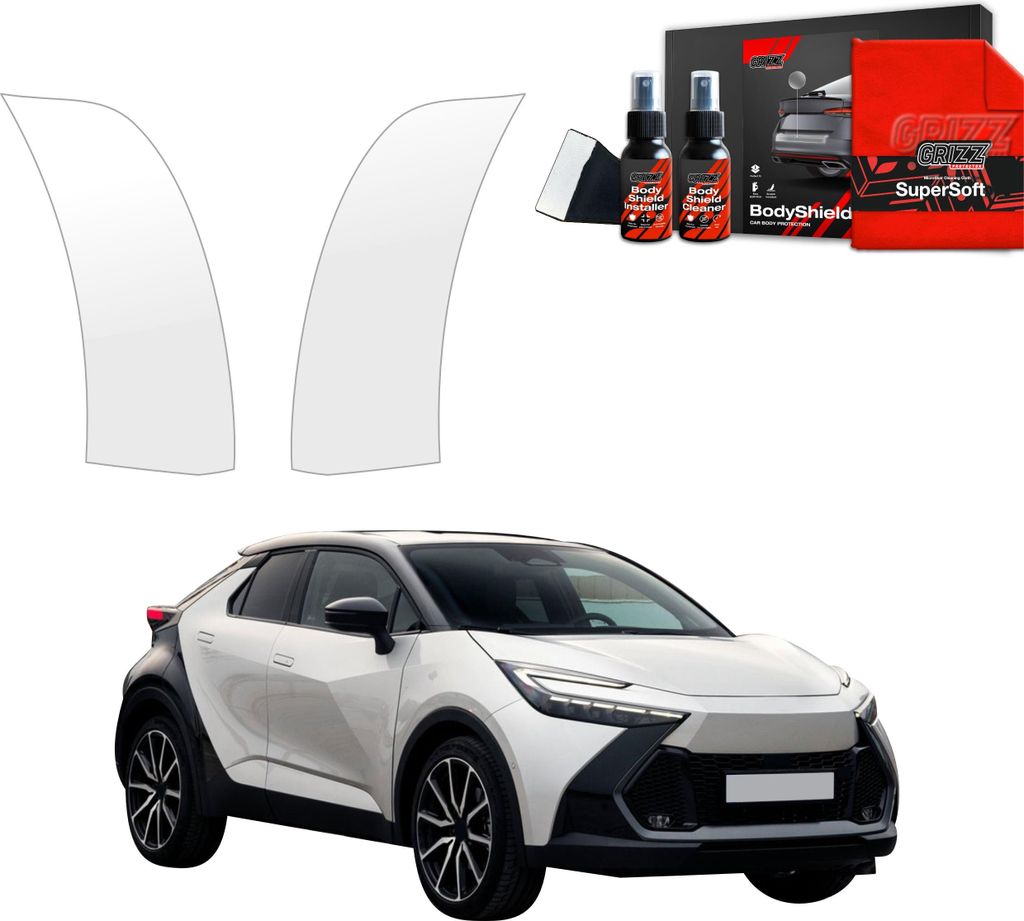 4in1 Schutzfolie Grizz Protector für hinteren & vorderen Seitenschwelle - Toyota C-HR (2023-2025)