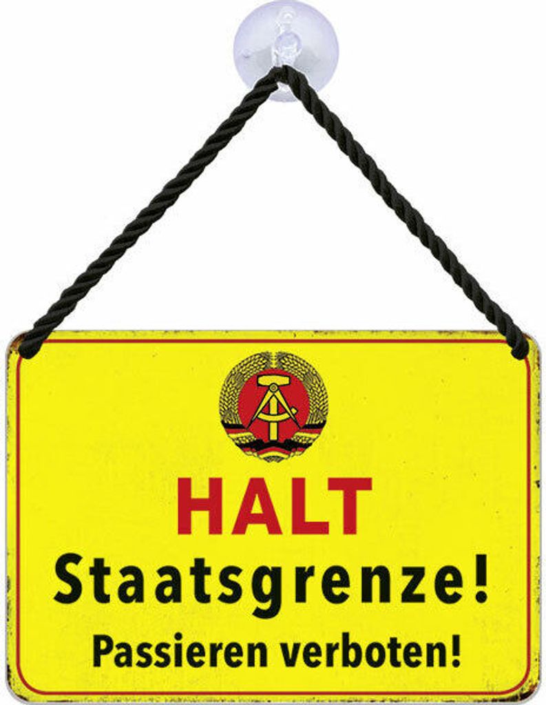 Kulthänger Blechschild, HALT Staatsgrenze !, KH 139