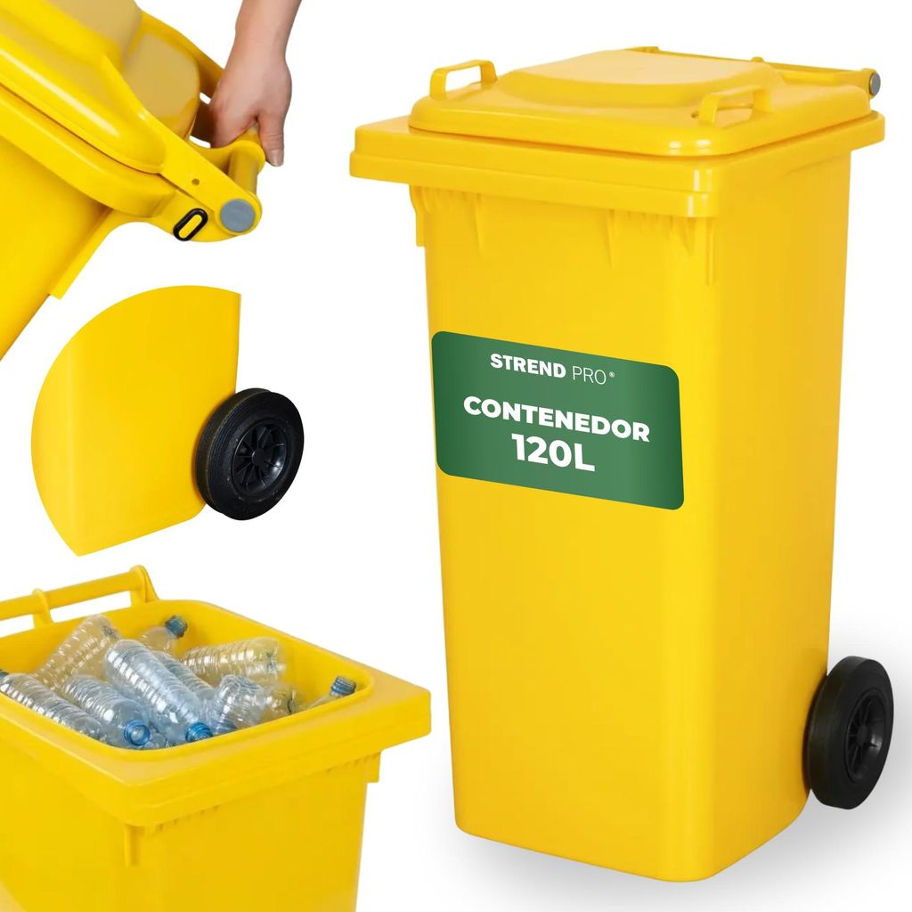 Contenedor de residuos ICS GB2, 120 l, amarillo Imagen del producto 