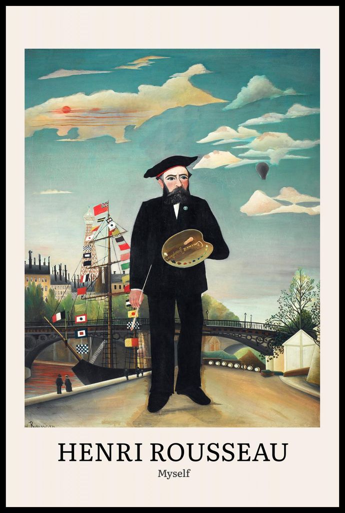 Plakat 61x91,5cm Design Myself, Rousseau Vintage für das Wohnzimmer