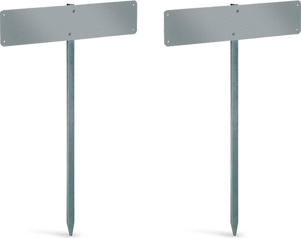 Alberts Nummernschild-Befestigung | zum Einschlagen | feuerverzinkt | Gesamthöhe 750 mm | 1 oder 2 Stück