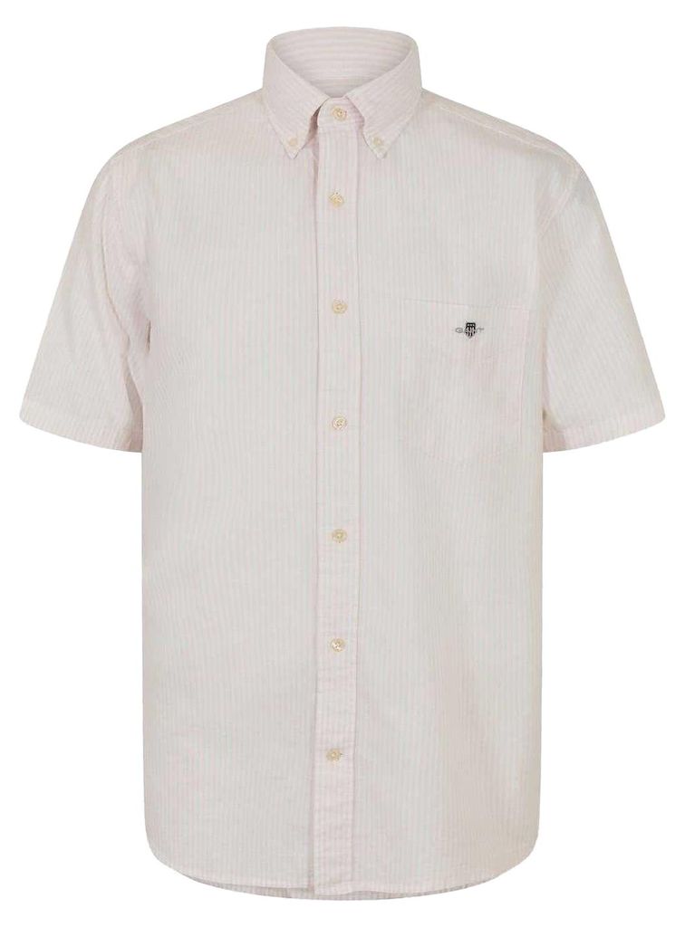 Gant - Button-Down-Hemd für Herren, kurzärmlig GT21115 (M) (Hellrosa)