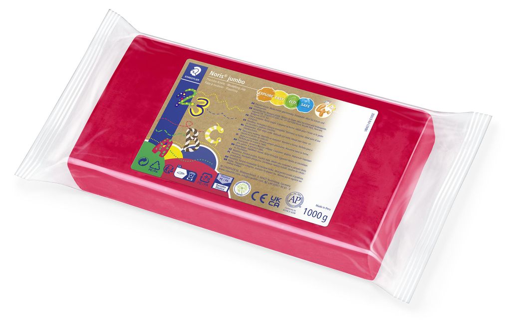 STAEDTLER Noris 8421 Plastilin-Knete Einzelprodukt rot, Produktbild 