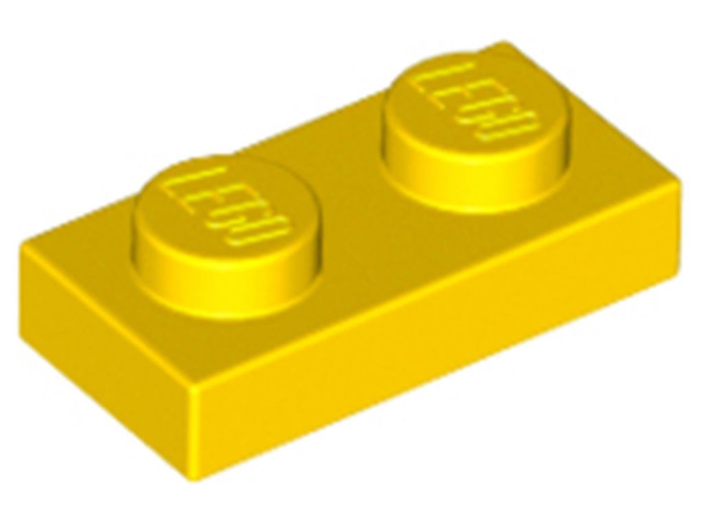 Lego 100x 1x2 Platten 3023 - Plate Gelb - Yellow