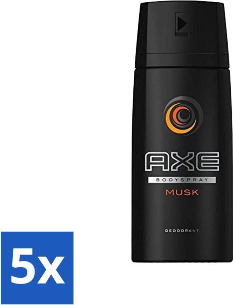 Ax - Deodorant-Bodyspray - Moschus - 150 ml - Vorteilspack - 5 Stücke