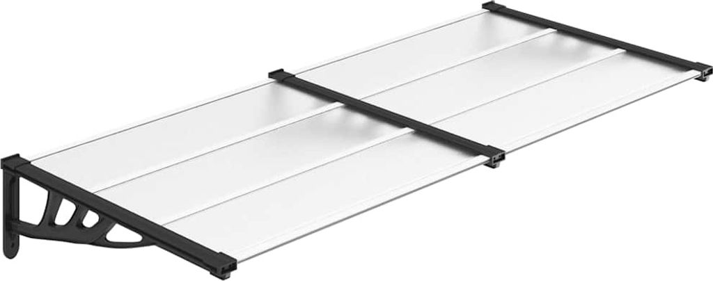 vidaXL Strieška na dvere čierna a transparentná 199x90 cm Obrázok produktu 