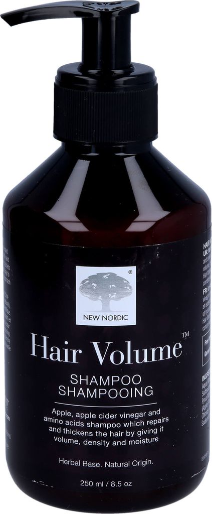 New Nordic Hair Volume Shampoo 250ml Herbal Volumising for Dry Damaged Hair - Suitable for Men and Women
