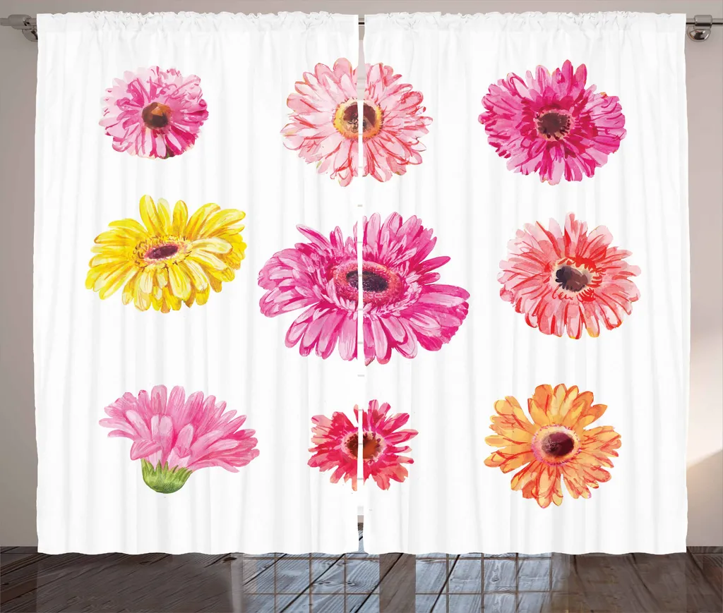 Tenda 280x175 cm ABAKUHAUS Gerber Daisy - Atmosfera Naturale Rustica