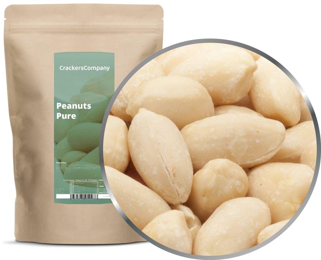 CrackersCompany Erdnüsse Pur (Peanuts Pure), ZIP-Beutel 600 g