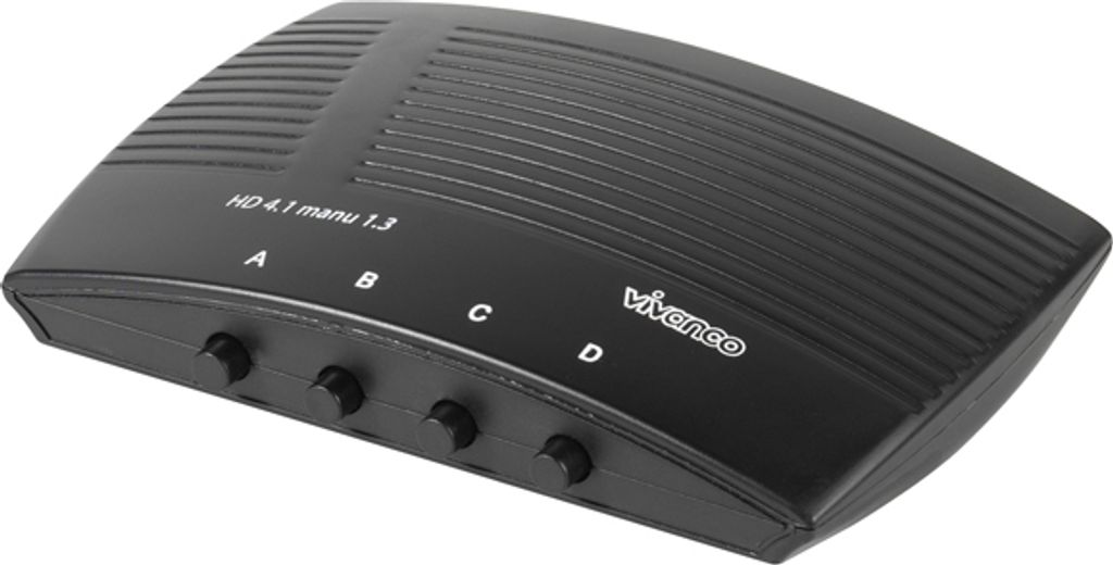 ViVanco™HDX 4.1 MANU 1.3, HDMI, Schwarz, 225 mm, 130 mm, 40 Produktbild 