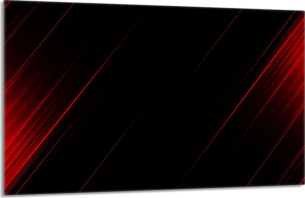 Copripiastra 80x52cm in Vetro Temperato Nero Rosso | Protezione Piano Cottura