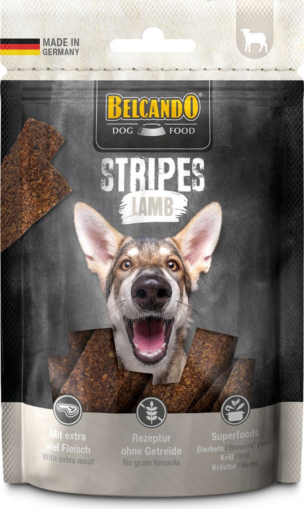 Belcando Stripes Lamb Hundeleckerlies Hundesnack mit Lamm getreidefrei monoprotein