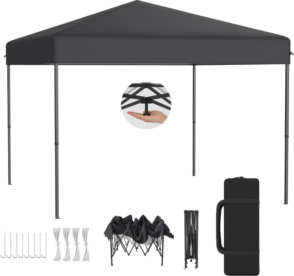 LZQ Pop-Up Pavillon 3x3 m Faltpavillon für Garten & Produktbild 
