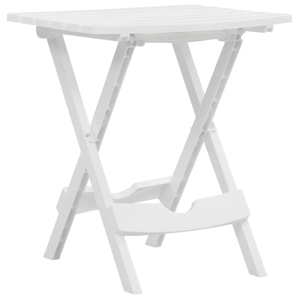 Table de jardin pliante gain de place blanche vidaXL - Solution petit balcon