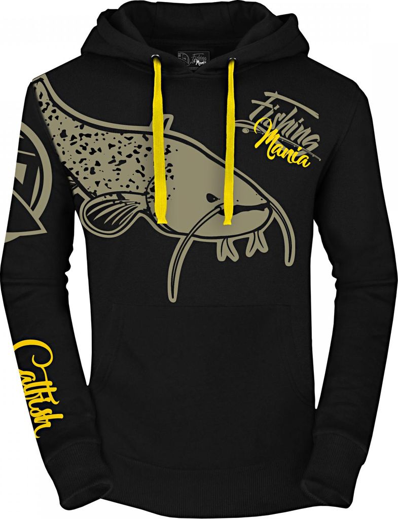 Hotspot Fishing Mania CatFish Hoodie Herren (Black) Größe L Produktbild 