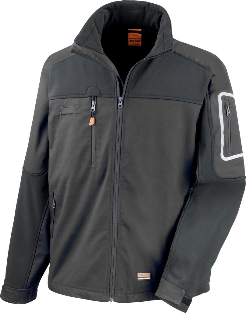 WORK-GUARD by Result - "Sabre" Softshelljacke für Herren PC6668 (L) (Schwarz)