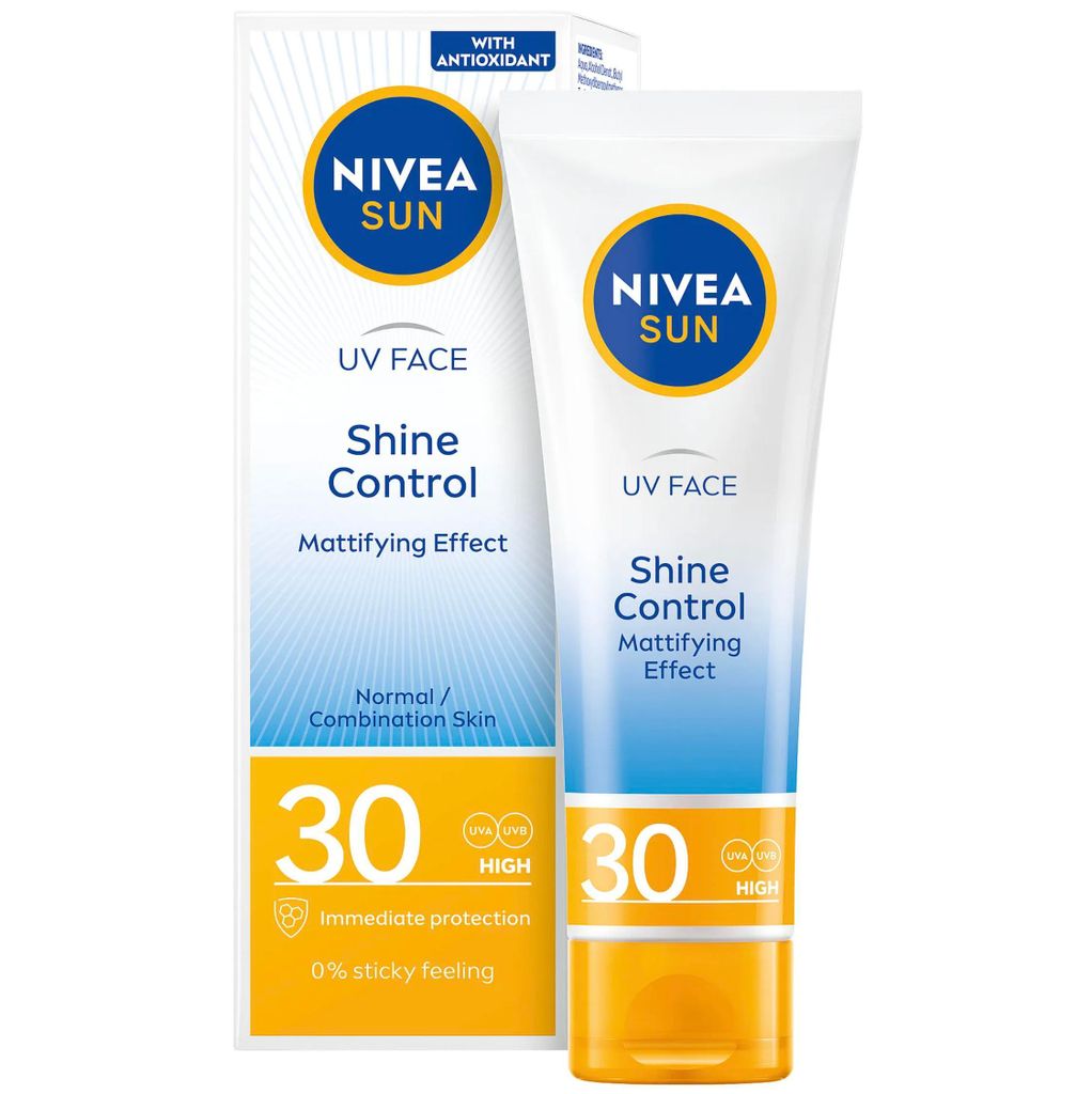 NIVEA SUN Face Shine Control Mattierende Sonnencreme Gesichtscreme SPF 30 - 50ml