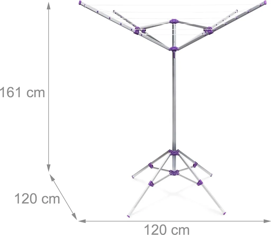 Séchoir rotatif compact 19m idéal pour petits jardins avec support - 4