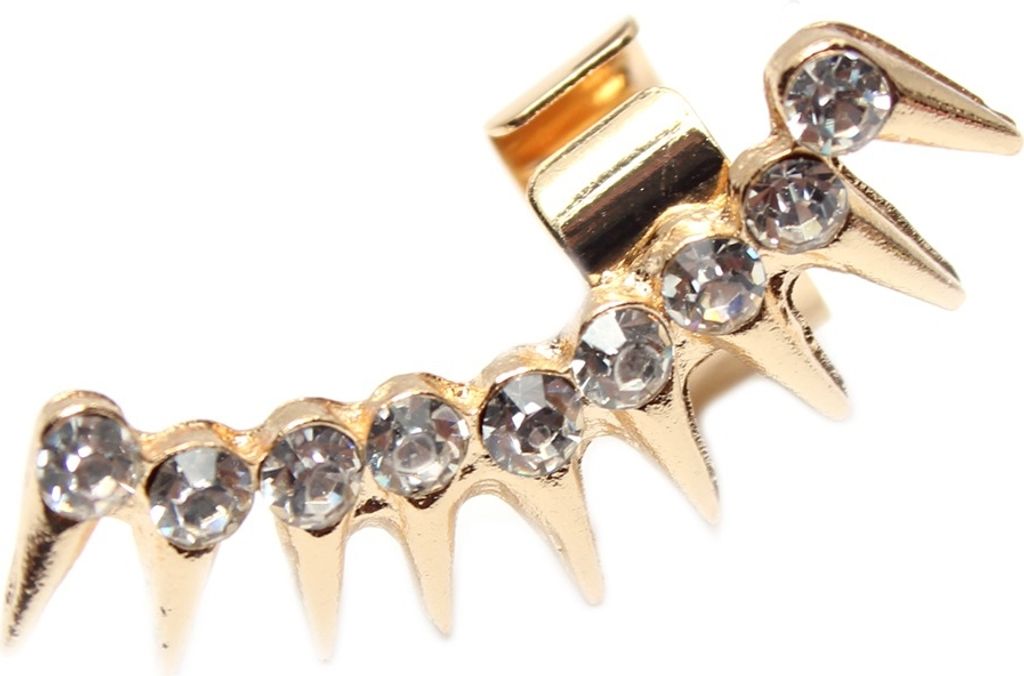 Ear Cuff Ohrklemme Strass mit Stacheln