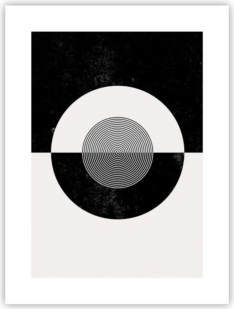 Poster - Poster ohne Rahmen - Abstraktion Rad Schwarz und Produktbild 