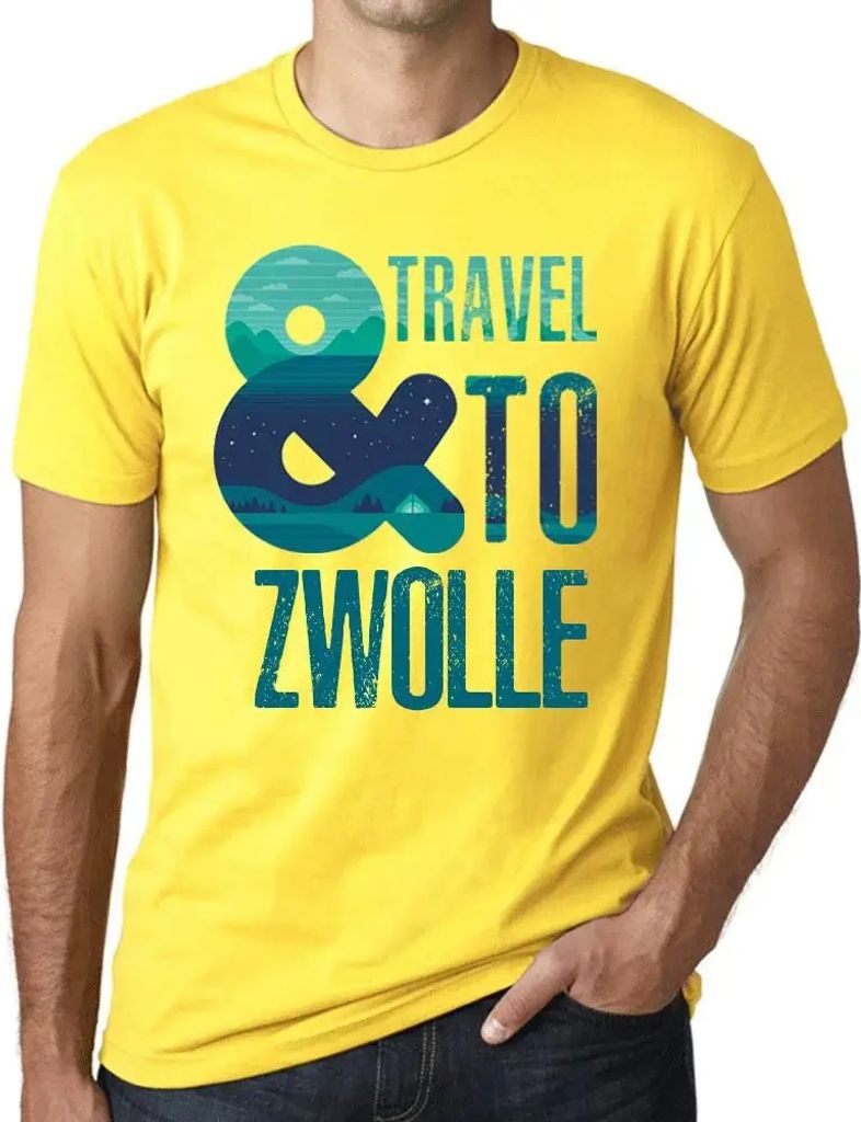 Herren Grafik T-Shirt Und Reisen nach Zwolle – And Travel To Zwolle – Öko-Verantwortlich Vintage Jahrgang Kurzarm Lustige Druck Geburtstag Ges...