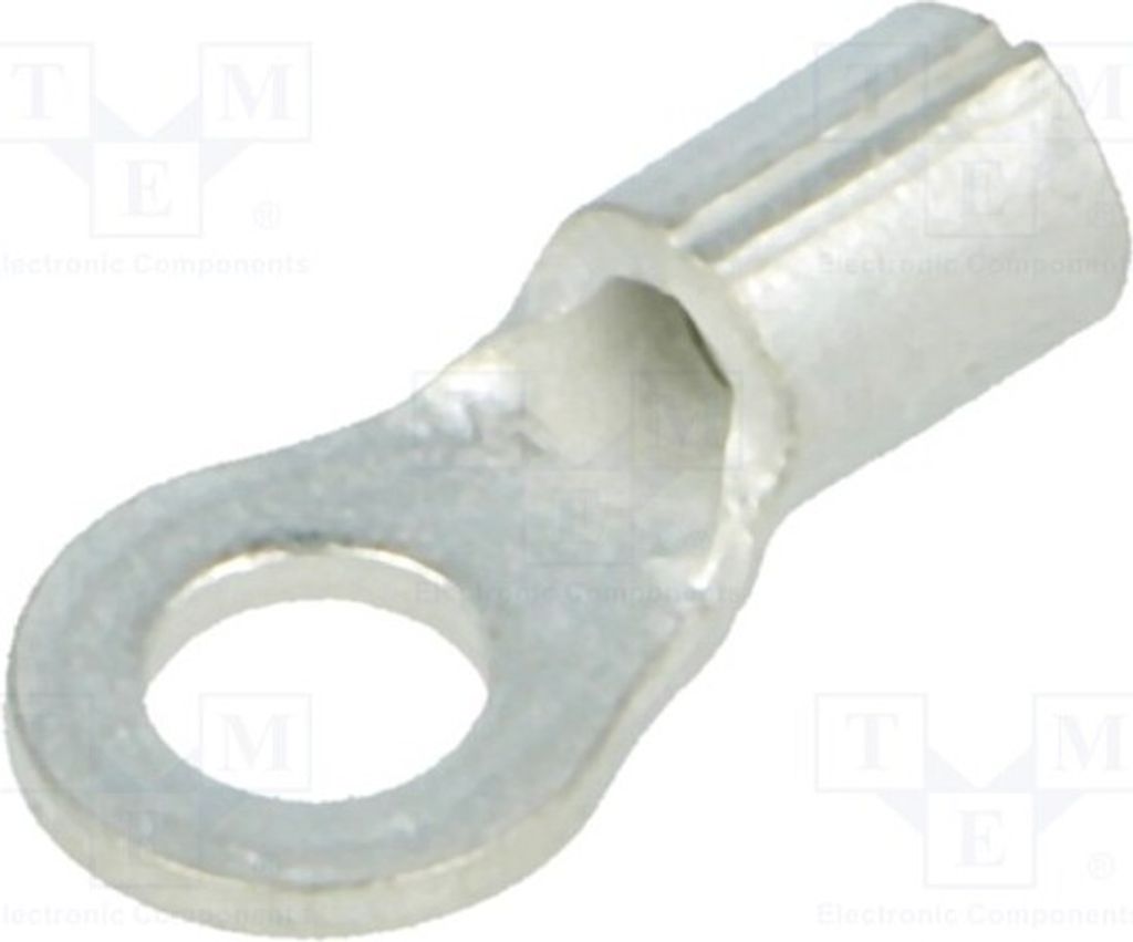 5x Kabelschuh: Ring Klemmverbindung 0,3÷1,42mm2 M2,5 unisoliert 34104 isoliert(ne