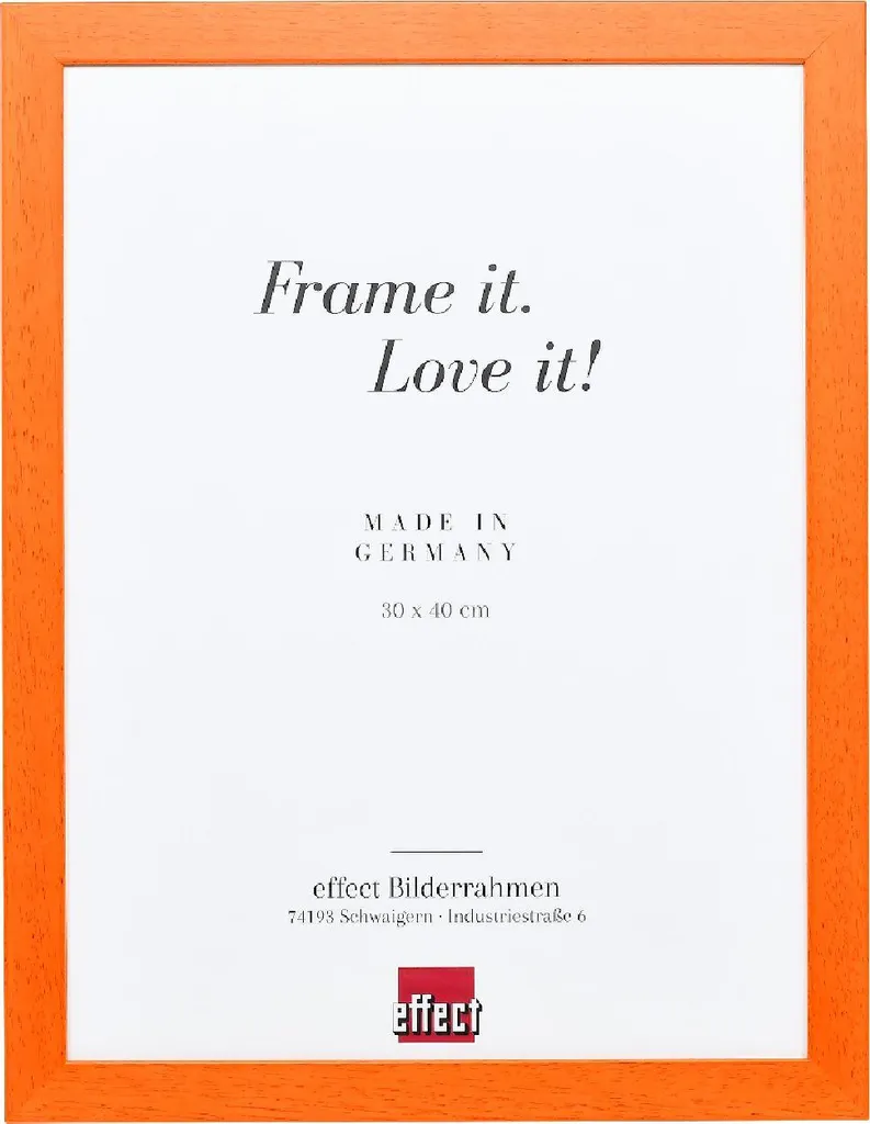 Cornice Professionale 50x60 Legno Arancione Profil Top Pro Vetro Minerale